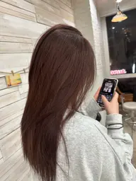 【肩下】湿気対策🩵憧れのさら艶ストレートに💖縮毛矯正✨🫧+ブロー🌼