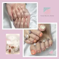 ハンドワンカラー+フット10本フリーデザインorハンド10本フリーデザイン+フットワンカラー♡