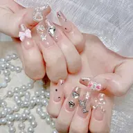 🦀️🦀️チップ長さだし+持ち込みデザイン(🍓🍒デザイン、パーツ10本Ok) ✨15980