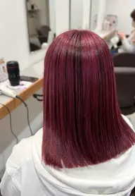 アンブレラカラー🥀🖤表面だけのブリーチでかわいい透け感🫧