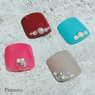 オフなし新規様限定 🐾 Foot親指に5粒の選べるストーンアート