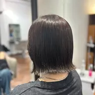 ワンレングスカット＋高濃度水素カラー