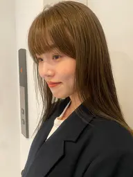 ブリーチなしのダブルカラー+全体カラー+トリートメント
