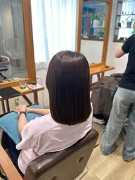 【秋のお得なフルコース🍂】ワンカラー+髪質改善トリートメント+整えカット(ブリーチ不可、SB込み)