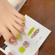 フットネイルデザインカラー、ギャラクシー、ミラー