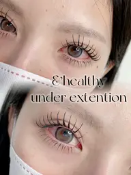 梅雨に負けない目元【 マツエク120本➕下エクステ 】中顔面短縮💘フラットラッシュ×LEDで持続力🆙