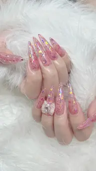 スカルプチップ長さだし10本＋マグネット／ワンカラー／ラメグラ💅💕　オフ無し🌟　現金払いで500円OFF🫶