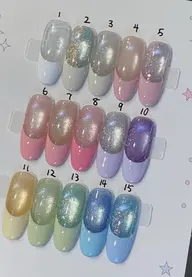 【チップ長さ出し付き】トレンド🫧 水光マグネット+フレンチ ¥9500