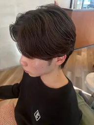 【当日予約OK】【17時以降もOK】〈朝のセットを楽に✨〉メンズセンターパート➕ニュアンスパーマ