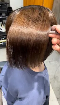 カット+バングストレートパーマ💫(前髪のみ)