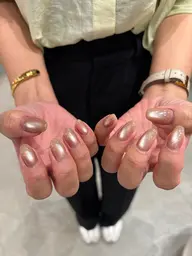 オフ有 微粒子マグネット or フラッシュネイルワンカラーパラジェル/ケア込》