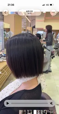 【 似合わせカット✂️🎶 】韓国風ぱっつんボブ🇰🇷♡トリートメント付き🫧