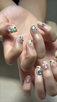 【自爪】💜SNS人気ワンホンネイル(デザイン持ち込み💅)