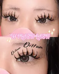 【¥4,500 《🎀ダブル🎀フラットつけ放題》Jr,アイリスト✨】❤️🔥ロング+¥500《北堀江店》
