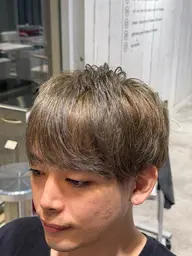 メンズカット💇+透明感カラー🩵