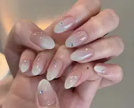 【ワンカラー】オフあり🫧シンプルネイル（クリア/グラデーション）
