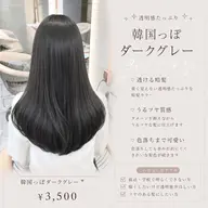 【就活や実習などに✨】 韓国っぽダークグレー🖤🩶 ワンカラー+超音波アイロン使用トリートメント✨