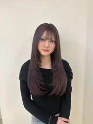 【新規限定】透明感ワンカラー+レイヤーカット+前髪カット+トリートメント