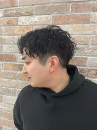 メンズカット+ツイストスパイラルパーマ