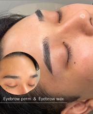 アイブロウWAX+眉パーマ+間引き