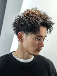 メンズカット+ツイストパーマ+ヘアケア