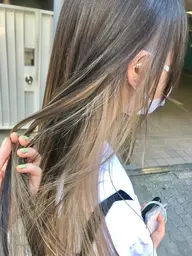 ブリーチあり!結んだらさらに可愛いインナーカラー🍊