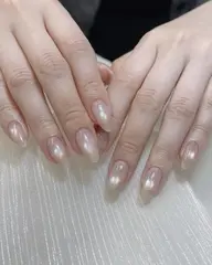 【自爪フィルイン無料 】ワンカラー✨マグネット✨ちゅるん+🎀2個パーツ無料or2本埋め尽くし✨5390【ケア込み】