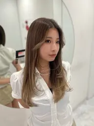 🤍9.10月限定🤍ハイトーンの海外girlに👱🏻♀️ケアブリーチWカラー+スタイリング🤍