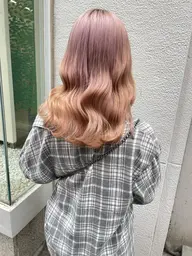 ブリーチ+カラー💗+オリジナルトリートメント💗大人気のミルクティーカラー💕ミルクティーグレージュ💗