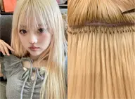 羽エクステ手編み付け放題　顔出しモデル募集！100%レミ人毛♪馴染ませカット込み　毛質持ち6ヶ月～