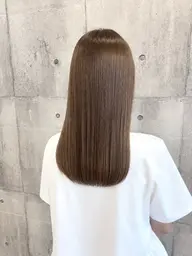 明るいカラーに白髪染めをMIX💫白髪染めカラー+前髪カット+潤トリートメント🌛