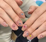 ワンカラー宝石ネイル💎(ジェルオフ+500)ストーン20個まで
