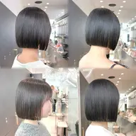 ❣️人気No.1❣️切りっぱなしボブカット+透明感カラー+髪質改善トリートメント🌈