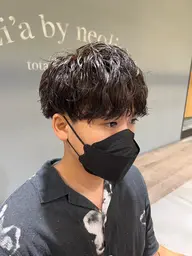 🔥メンズカット+王道ワンカールパーマ✂︎