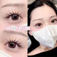 【当日限定】今話題☆次世代LEDマツエク😘💖フラットラッシュ120本orバインドラッシュ60束💖¥5200