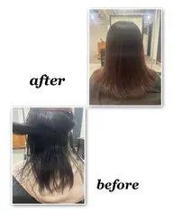 【女性限定】カット(ミディアム~ロングくらい)+縮毛矯正撮影モデル(すぐ予約不可) ※1週間後から可能
