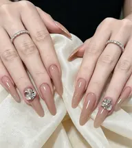 【HAND】ワンカラー × ビジューボール2個