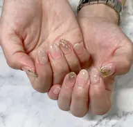 ハンド❤️ミラーネイルニュアンス ★お色変更可能、ミラーアート2本