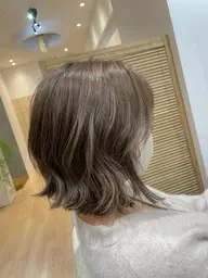 カット＋白髪ぼかしハイライトカラー＋超音波トリートメント