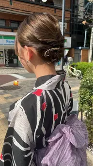 【ミニモ学割】U24限定✨浴衣着付け👘（ヘアアレンジ込）お祭り前に✨