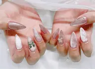 【5/30限定クーポン】✨️チップ10本長さ出しマグネットorフラッシュ＋パーツ2個🍒ྀི💅オフあり⭕️