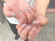 剥せるジェルネイルラメグラデーション(ケア込)