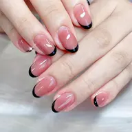【チップジェル長さ出し】フレンチ
