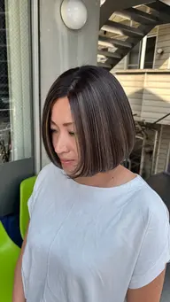 ハイライトブリーチ🩶+オンカラー🌈