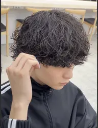 カット+ウルフ波巻きパーマ❤️🔥