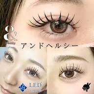 👑LEDに変更もOK👑目力向上#アンドヘルシー【まつげパーマ+フラット120本】 ≪オフあり≫