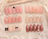 【オフあり】【自爪】シンプル🪽フェミニン定額アート