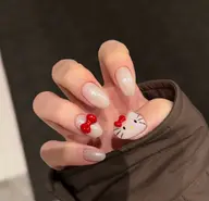 自爪オフ付き🐱3DKittyちゃん定額コース🐱ジェル追加/変更できます❣️色変えできます❣️