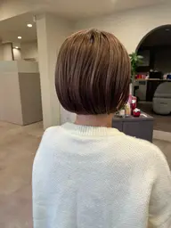 こだわりショートカット+艶カラー