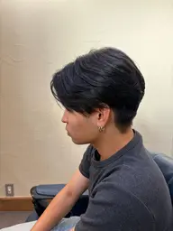 メンズカット(センターパート、マッシュヘア👑)